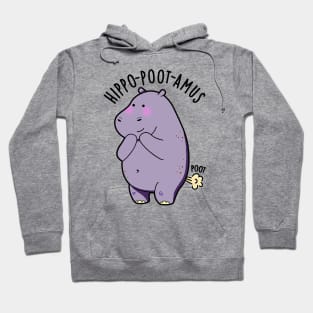 Hippo-poot-amus Funny Farting Hippo Pun Hoodie